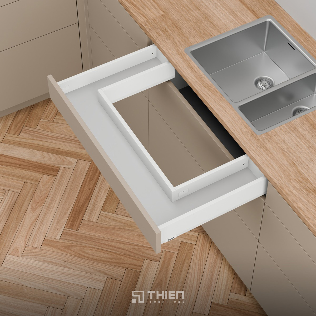 Ngăn kéo dưới chậu rửa Sink Drawer Merivobox R3 2313540